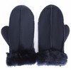 Vaisiteng Women's Double Face Sheepskin Gloves Warm Shearing Leather Mittens