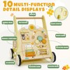labebe Wooden Baby Walker, Push Walker for Baby Boys and
