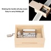 Music Box 15 Note Hand Crank Compact Retro Style Attractive