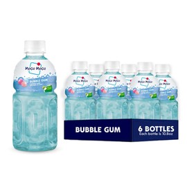 Mogu Mogu Drink Bubble Gum (6 Bottles) Delicious drinks made with nata de coco (coconut jelly). Fun chewable juice boxes for kids. Juice bottles made for adults and kids. Famous Asian drinks