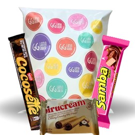 Samba Strawberry - Cocosette - Pirucream Venezuelan Food; Cookies Wafer Filled with Strawberry, Cookies Wafers Coconut Cream, Rolled Wafers Hazelnut Assorted Cookie Individually Wrapped Candies Mix Variety Pack International Venezuelan Snacks
