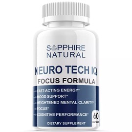 Neuro Tech IQ Brain Supplement, Neuro Tech Focus Formula Nootropic (60 Capsules)