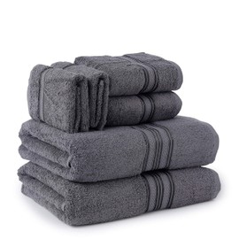 FAITH, HOPE, LOVE HOME DÉCOR Bathessentials 100% Cotton Extra Heavy 6 Piece Bath Towel Set - Grey