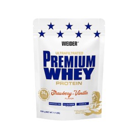 Weider Premium Whey Protein Powder, Low Carb Protein Shakes with Whey Protein Isolate, Strawberry Vanilla, (1x 500g)