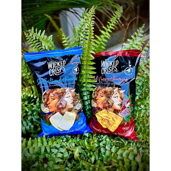 Wicked Crisps, Hummus Lovers Variety Pack, 2 Bags Each of
