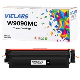 VicLabs W9090MC Toner Cartridge Replacement for HP W9090MC Toner Cartridge for use in HP Color Laserjet Managed MFP E45028 E47528 E45028dn E47528f Printer(1-Pack,Black)