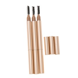 WOONEKY 3pcs Eyebrow Pencil Dual-ended Smudge Makeup Tools for Effortless Eyebrow Shaping and Grooming