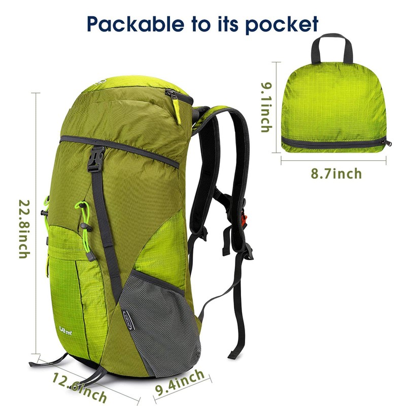 G4Free 40L Lightweight Foldable Hiking Backpack Travel Camping Trekking Daypack