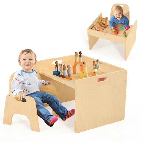 Bateso Montessori Weaning Table and Chair Set, Montessori Table and