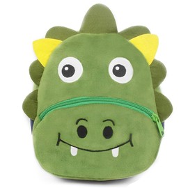 KOMUNJ Toddler Backpack, Toddler School Bag, Toddler Backpack for Boys and Girls, Cartoon Kids Backpack Animal Cartoon Mini Bag Plush Kids Backpack, for Baby 1-5 Years, Dinosaur, multicoloured