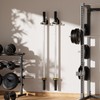 JNIHEEP Barbell Wall Holder,Single Olympic Hanger,Garage Gym Bar Wall Rack,Vertical
