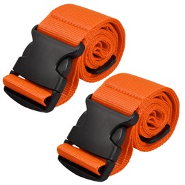 Cozlly Luggage Straps 2/4 Pack Suitcase Straps Adjustable Luggage Strap for Suitcases Baggage Bag Travel Accessories Suitcase Strap Belt Wide Packing Straps Band with Quick Release Buckle Orange