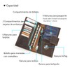 Hiram Cartera para pasaporte de viaje familiar con RFID, porta