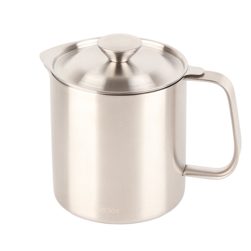 Grease Container 304 Stainless Steel Dustproof Large Capacity Fine Strainer