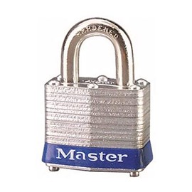 Master Lock 3BLU Laminated Steel Lockout Tagout Safety Padlock with Key, Blue