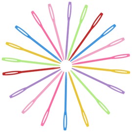 Plastic Sewing Needles,20Pcs Large Eye Plastic Sewing Needles,Colorful Weaving and Sewing Needle,Eye Sewing Needles for Children,Learning Needles,Plastic Sewing Needles for Sewing Craft and Kids DIY