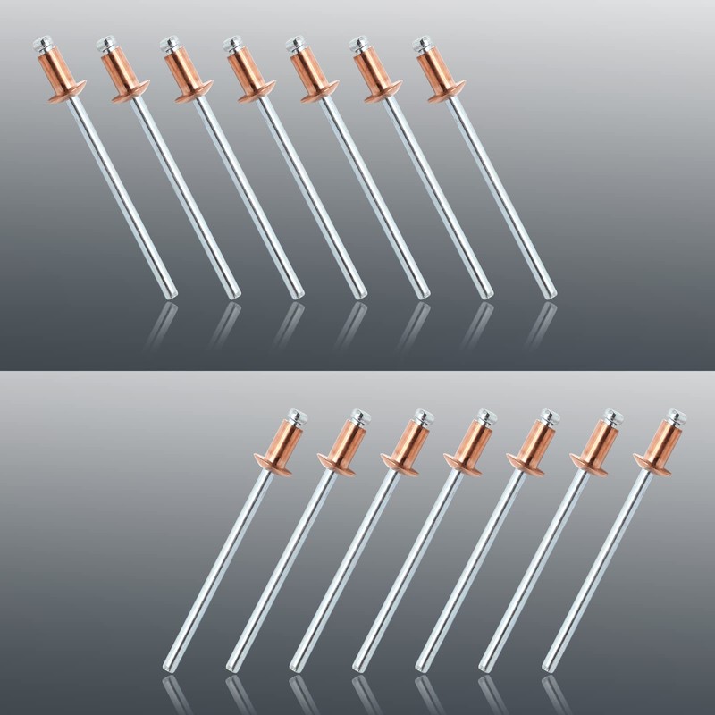HARSKIYER 1/8" x 1/4" Red Copper Pop Rivets Assortment -