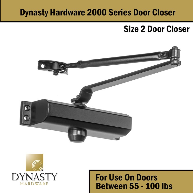 Dynasty Hardware Door Closer, Commercial Hydraulic Closer, Self-Closing, Spring Size