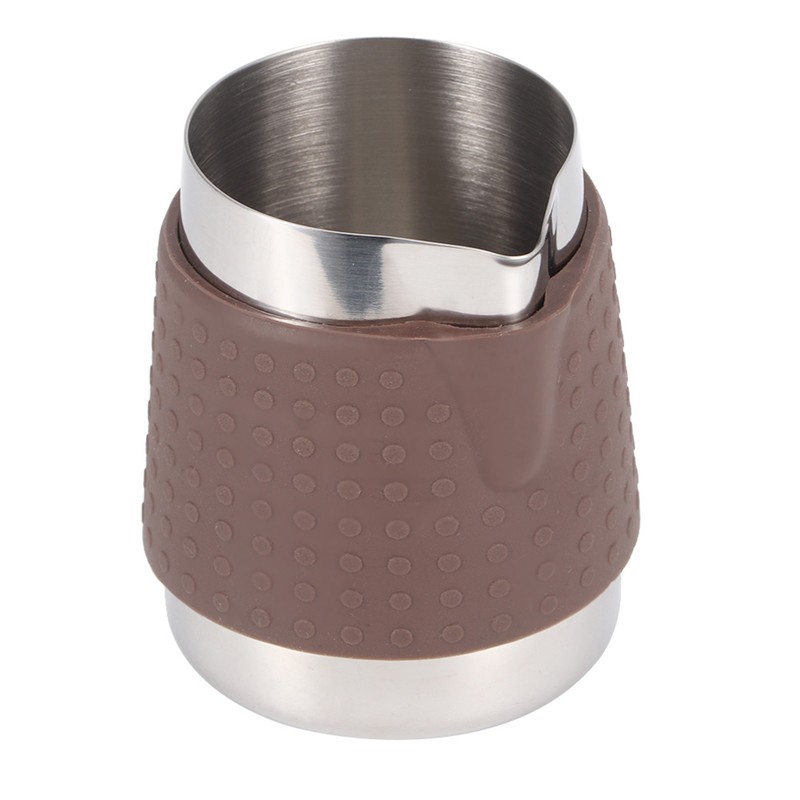 350ml Stainless Steel Milk Frothing Cup Anti-Scald Silicone Coffee Pitcher
