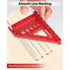 3D Multi-Angle Measuring Square Ruler, Aluminum Alloy Carpenter Square, 0-90°
