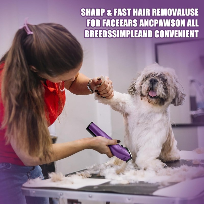 Sodaer Adjustable Blades Compatible Professional Pet Dog Cordless Hair Clipper