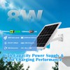 8W Solar Panel Built-in with 12000mAh Battery for Security Camera