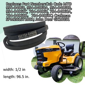 954-04060B / 754-04060B Deck Belt fits for 42" MTD Cub Cadet John Deere Replacement 1/2"x96.5"