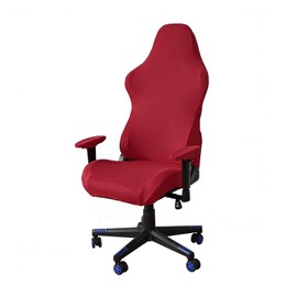 Vzcm Gaming Chair Cover, Office Chair Cover, 4-Piece Set, Back Arm Cover, Elastic Material, Dustproof Chair Cover, Seat, Split Zipper, Smooth to the Touch, Protection, Cooling, Removable, Washable