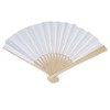 [Tea utensils/folding fan] Shiratake Plain 6 inch Folding Fan