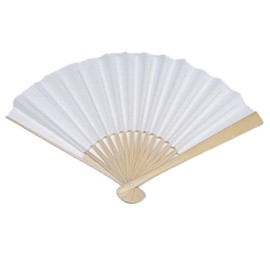[Tea utensils/folding fan] Shiratake Plain 6 inch Folding Fan