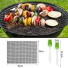 Grillmatten Set, Antihaft Grillgitter in Schwarz, 40 × 30 cm