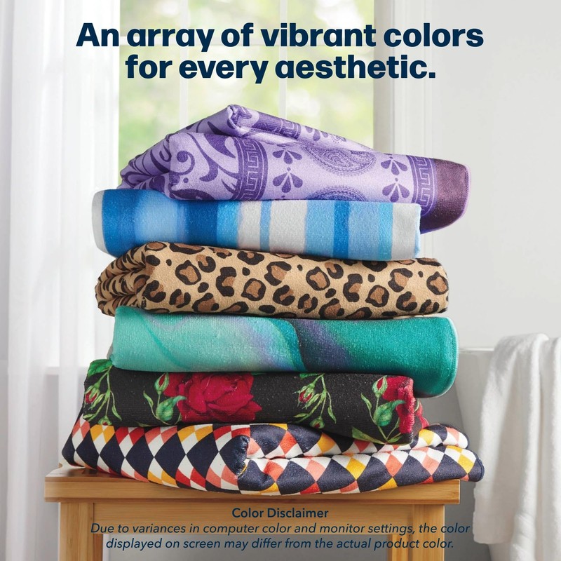 Stoneberry Home® Printed 6-Piece Towel Set Microfiber Purple Paisley