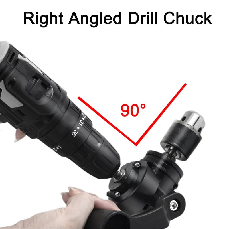 Right Angle Drill Attachment 90 Degree Drill Chuck Adapter with