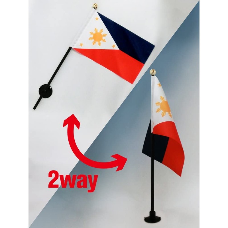 Philippines Flag [Mini Flag Pole with Suction Cup with high-grade