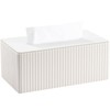 KINGFOM Tissue Box Cover, PU Leather Tissue Box Holder for
