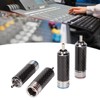 4Pcs RCA Sound Plug Carbon Fiber Chrome 8mm Wire Diameter