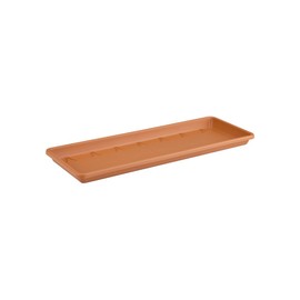 elho Barcelona Trough Saucer 40 - Saucer for Balcony & Outdoor - Ø 34.6 x H 2.8 cm - Brown/Terra