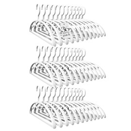 HOUSE DAY White Plastic Clothes Hangers, Heavy Duty Coat Hangers 36 Pack, Premium Thick Wide Shoulder Suit Hanger with Non-Slip Hook, Space Saving Hangers for Shirts, Sweaters, Dresses, Pants