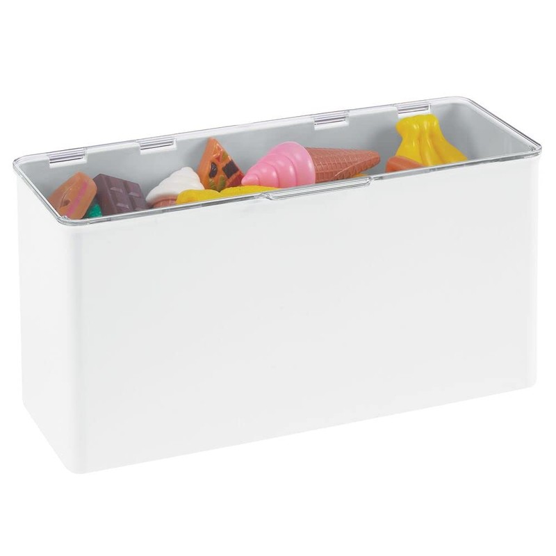 mDesign BPA Free Plastic Storage Box - Stackable Plastic Box