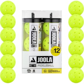 JOOLA HC-40 Hardcourt Pickleball Balls with Storage Tube - USAP Approved Balls for Tournament Play - Durable Pickleballs for Indoor Play & Outdoor Courts