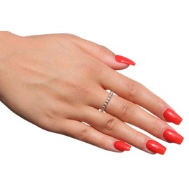 SILBERMOOS Women's Ring Ball Ring Stacking Ring Shiny 925 Sterling Silver, Sterling Silver, Not applicable