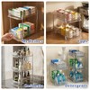 IPENP Clear CD Organizer, 3-Tier Sliding Drawer Storage Shelf -