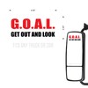 Goal 4" x 2" Mirror Stickers for Semi Trucks, Cars,