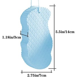 2Pcs Gentle Exfoliating Bath Body Shower Sponge - Soft Baby Brush for Cleaning and Soothing