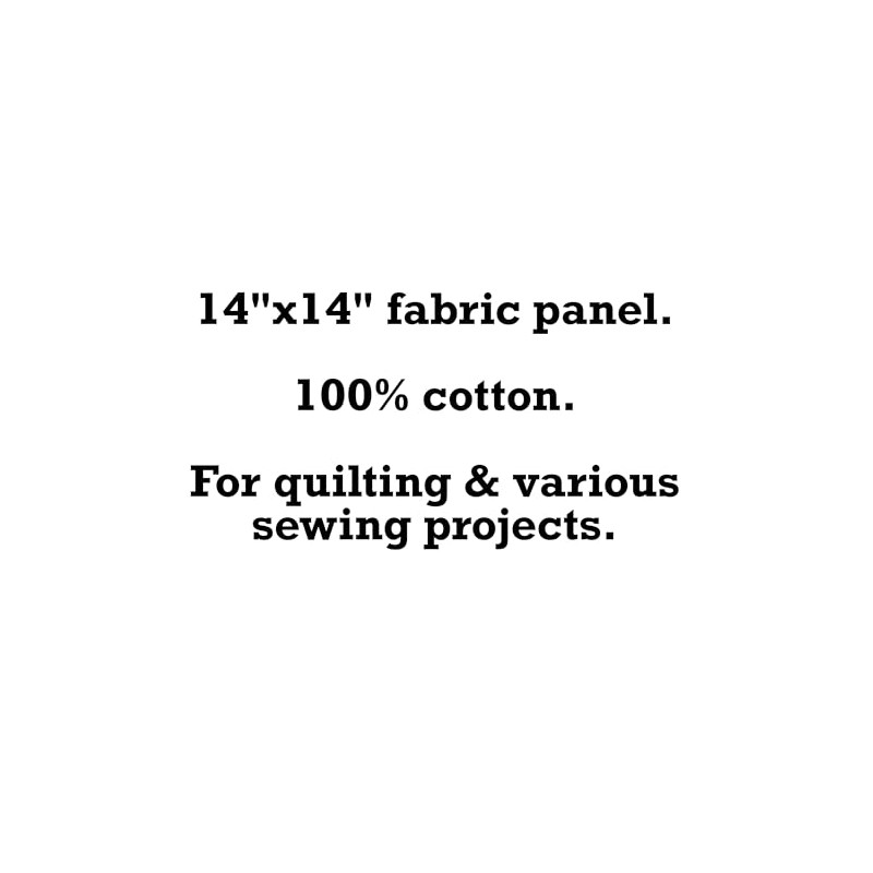 Fabric Panel 14"x14" Donkey 100% Cotton Quilting Panel Square A295