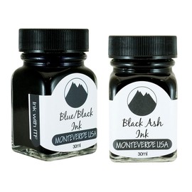 Monteverde 60ml Core Fountain Pen Ink Bottle (30ml Blue/Black Ink Bottle G309BB, 30ml Black Ash Ink Bottle G309BA)