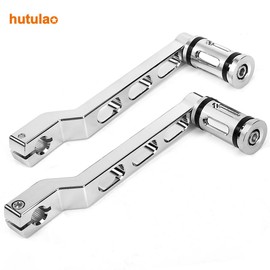 Hutulao Motorcycle Shift Lever, Heel Toe Shifter for Touring Softail Road Glide Trike FLHT (Silver)