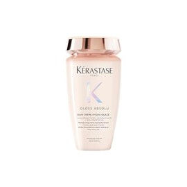 KÉRASTASE Gloss Absolu Bain Crème Champú cremoso hidratante hidratante, fórmula antiencrespamiento sin sulfatos para cabello grueso y encrespado, para brillo y suavidad con ácido hialurónico