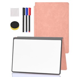 MYIYCESQ 6.6“×9.5 Inch reusable dry wipe notebook, portable A5 Dry Wipe notebook, Wipe Notebook Business Home Office Whiteboard Notebook (Rose pink)
