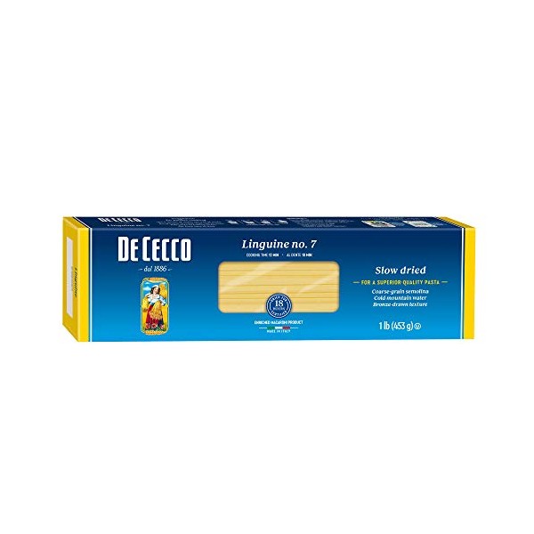 De Cecco Semolina Pasta, Linguine No.7, 1 Pound (Pack of 20)